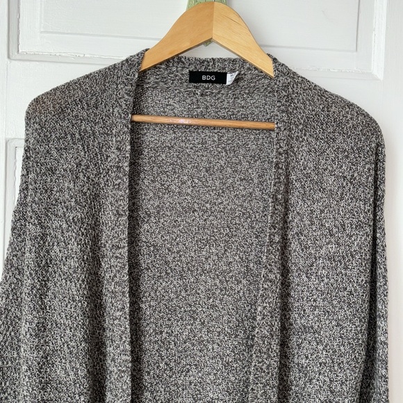 BDG GRAY OPEN FRONT CARDIGAN SWEATER - Picture 3 of 9